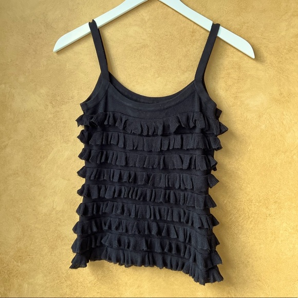 INC Women Knit Rushed Sleeveless Top, Black size P - Picture 1 of 5